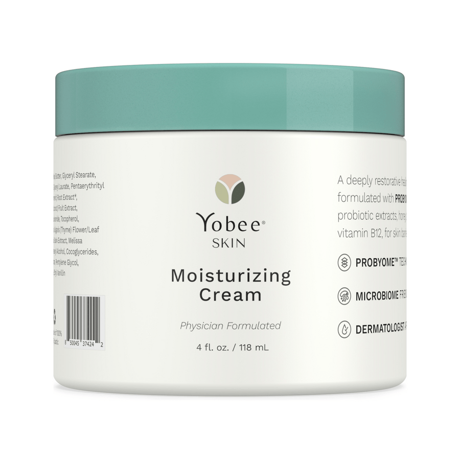 Yobee Skin moisturizing cream jar on a white background